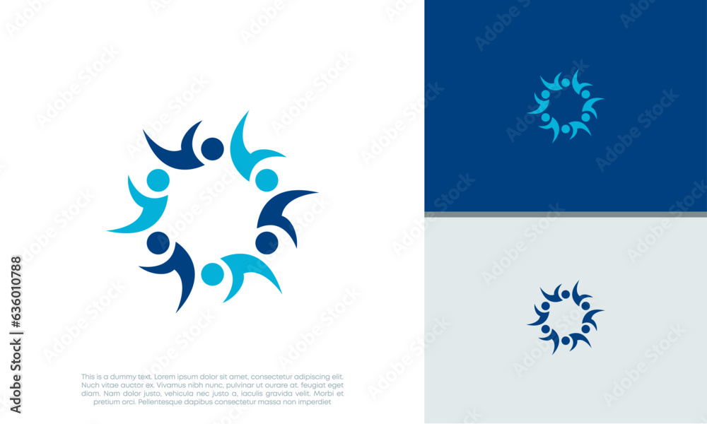 Obraz premium Human Resources Consulting Company, Global Community Logo. 