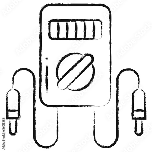 Hand drawn Voltmeter icon