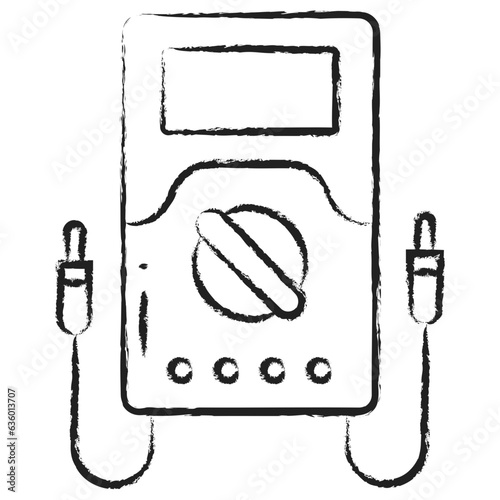 Hand drawn Voltmeter icon