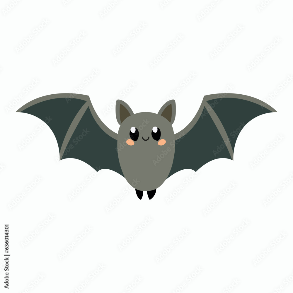 Simple cartoon concept bat icon. Bat flying with open wings, halloween symbol. Isolated vector illustration. Simple cartoon concept bat icon. Bat flying with open wings, halloween symbol. Isolated vector illustration.