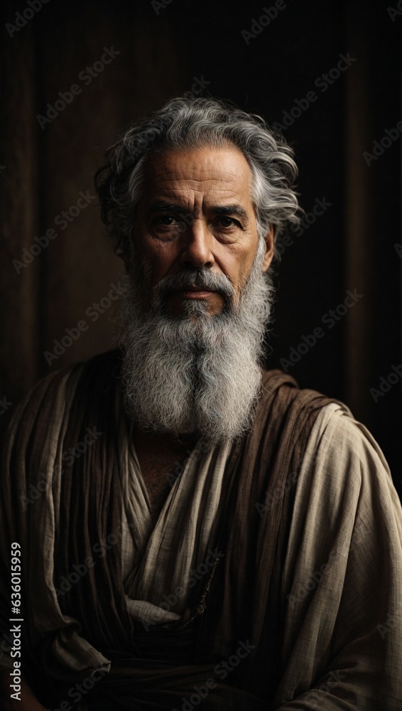 A man with a long white beard