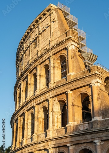 Photography Scenic view of the Colosseum in Rome, Italy.