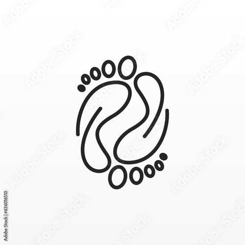 Fototapeta Naklejka Na Ścianę i Meble -  Foot print logo design template. Foot logo concept