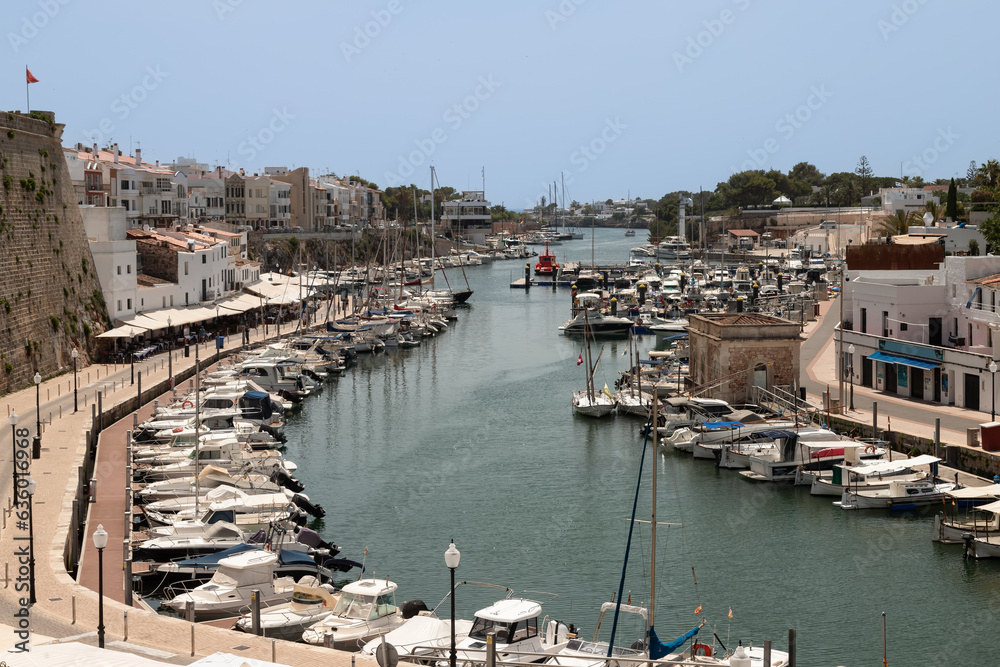 Canal des Horts at the old town of Ciutadella de Menorca in Spain.