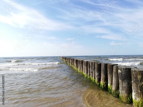 coastal breakwater protecting the beaches