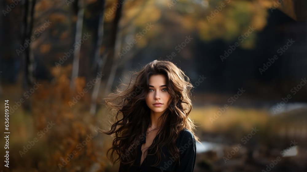 Beautiful model with long hairstyle. Beautiful model with long hairstyle.