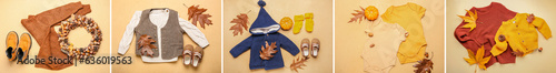 Set of stylish baby clothes...