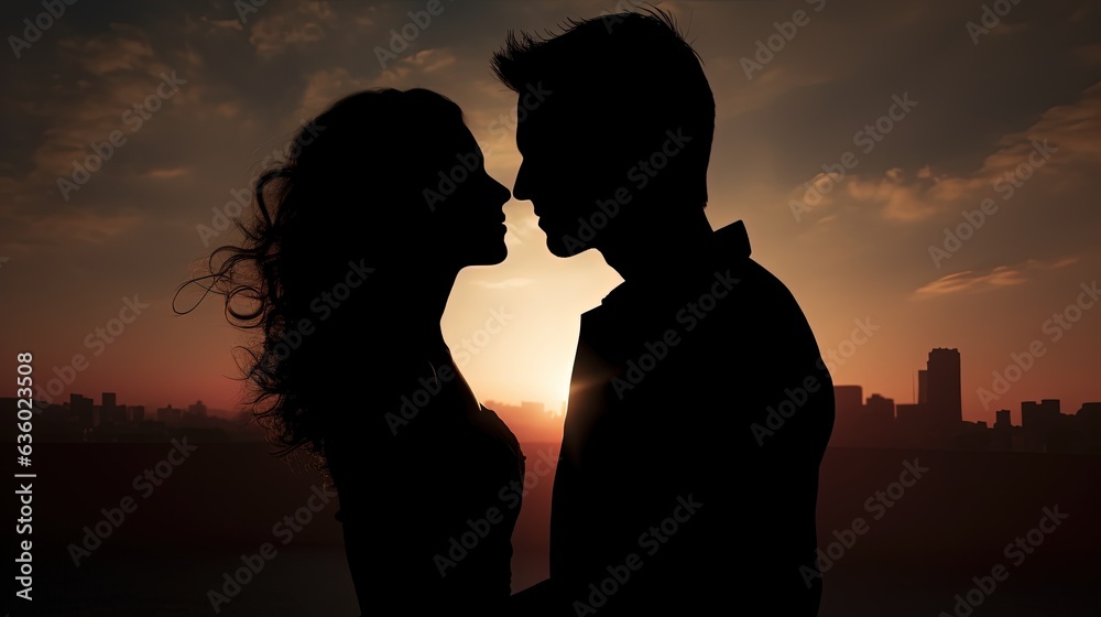 Couple s silhouette
