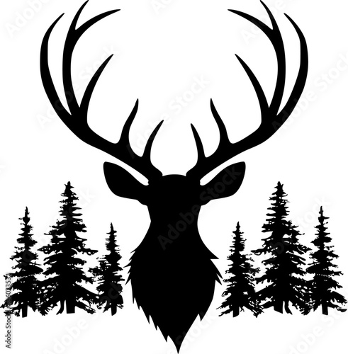 Reindeer Antlers - High Quality Vector Logo - Vector illustration ideal for T-shirt graphic