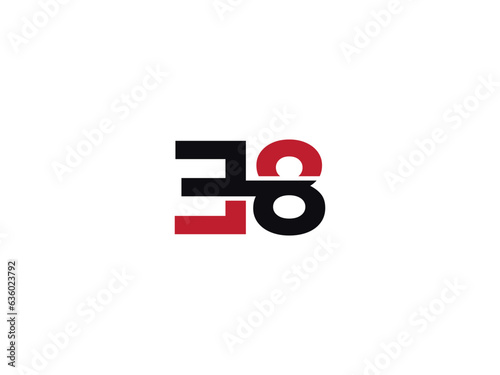 Modern Alphabet Number E8 Logo Letter Vector For Your Business photo