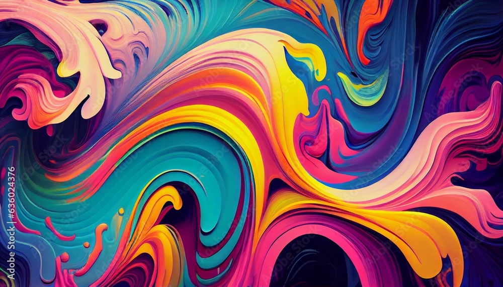 abstract colorful background with painting waves and marble acrylic paint background. Generative in ai abstract colorful background with painting waves and marble acrylic paint background. Generative in ai