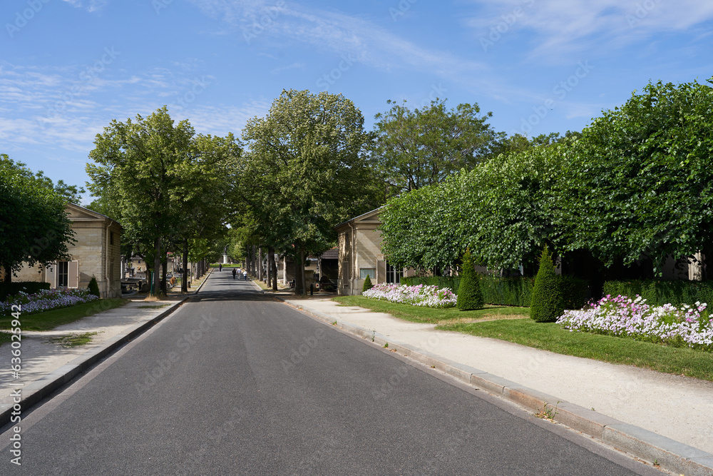 Paris, France - July 14, 2023 - Montparnasse Cemetery Paris, France - July 14, 2023 - Montparnasse Cemetery