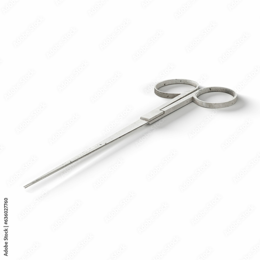 3d rendering of metal scissors isolated on a white background 3d rendering of metal scissors isolated on a white background
