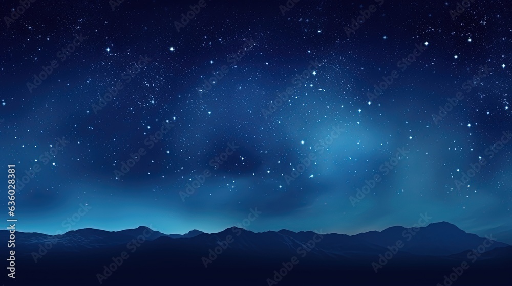 Astounding night sky filled with stars galaxy and nebula captured through long exposure photography. silhouette concept