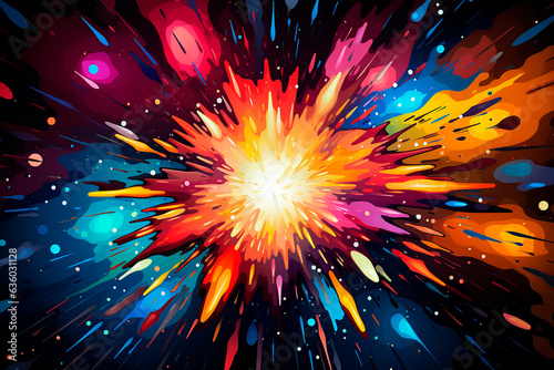 Abstract colorful explosion background