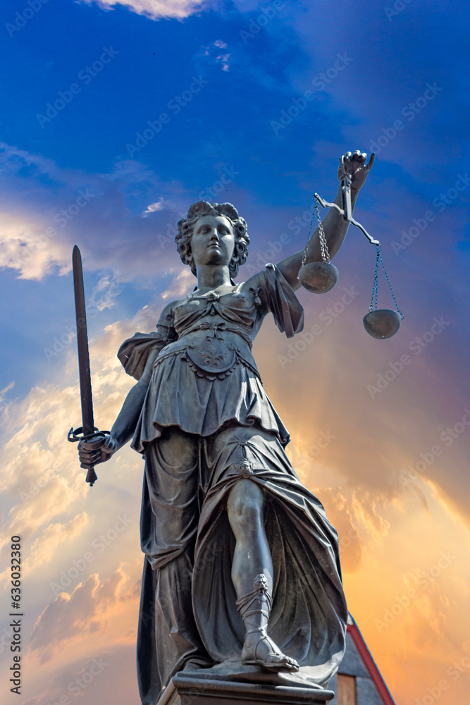 statue of Lady justice in Frankfurt at the Roemer, statue of Lady justice in Frankfurt at the Roemer,