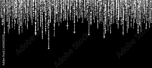 icicles on black background