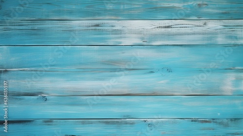Close up of aqua blue painted wooden Planks. Wooden Background Texture 