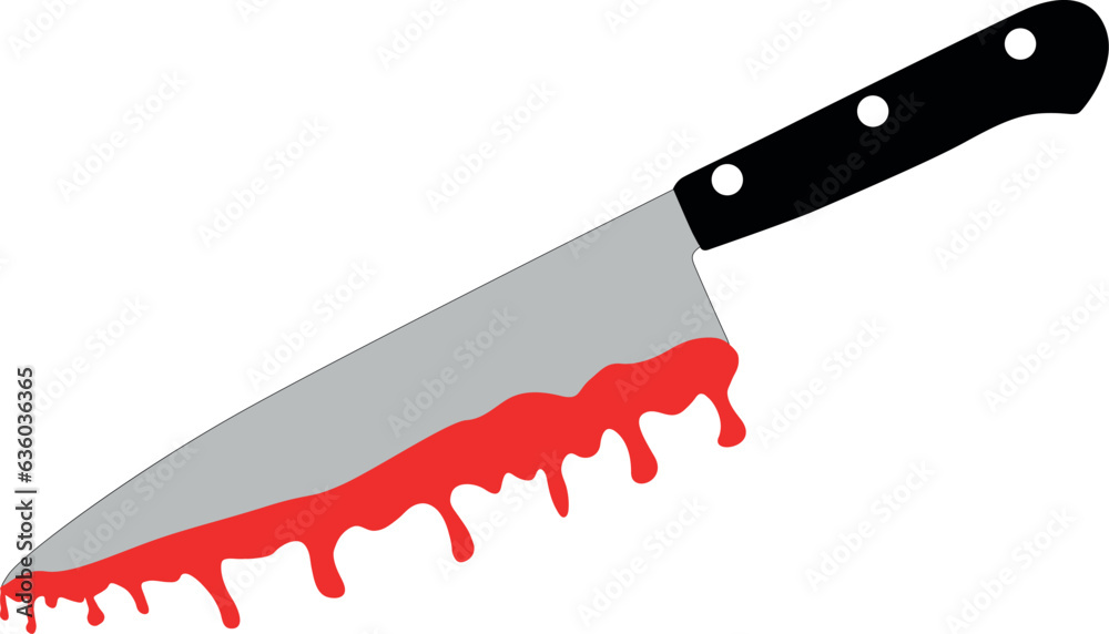 Bloody Knife SVG Cut File for Cricut and Silhouette, EPS Vector, PNG , JPEG , Zip Folder - obrazy, fototapety, plakaty 