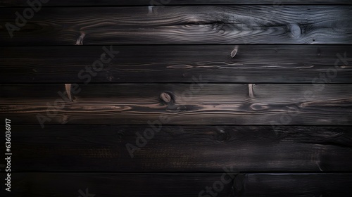 Close up of black painted wooden Planks. Wooden Background Texture 