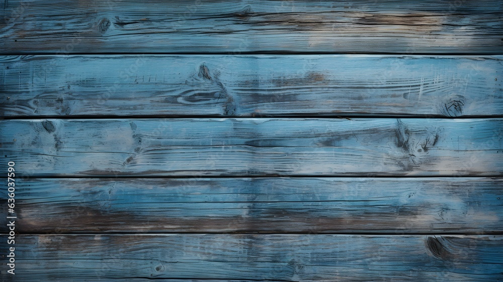 Fototapeta premium Close up of blue painted wooden Planks. Wooden Background Texture 