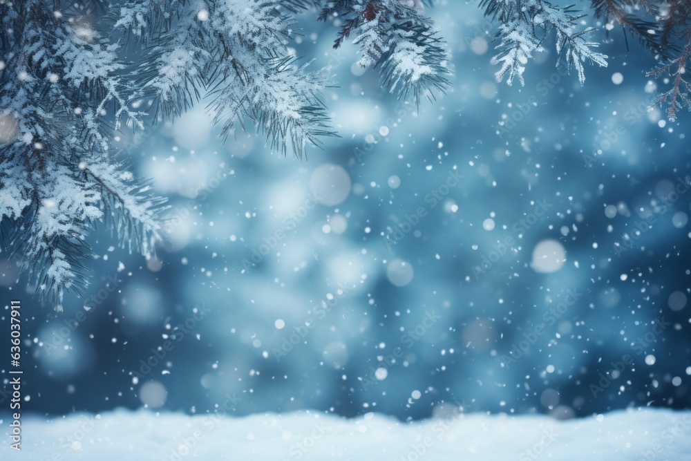 Snowflakes in selective focus, winter seasonal background or backdrop