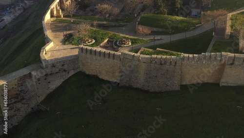Aerial view of the city of Derbent. Dagestan