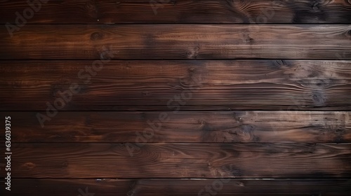 Close up of dark brown painted wooden Planks. Wooden Background Texture 