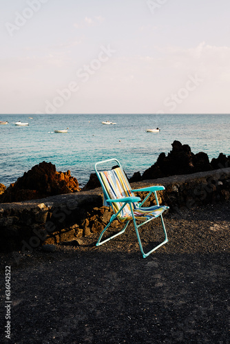 Empty Chair at sunset photo