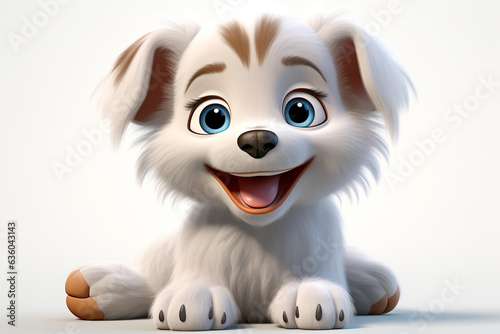 Cute animal animated on white background, cartoon style, animated expressions, quirky expressions, playful expressions. sweet, cheerful, little animals