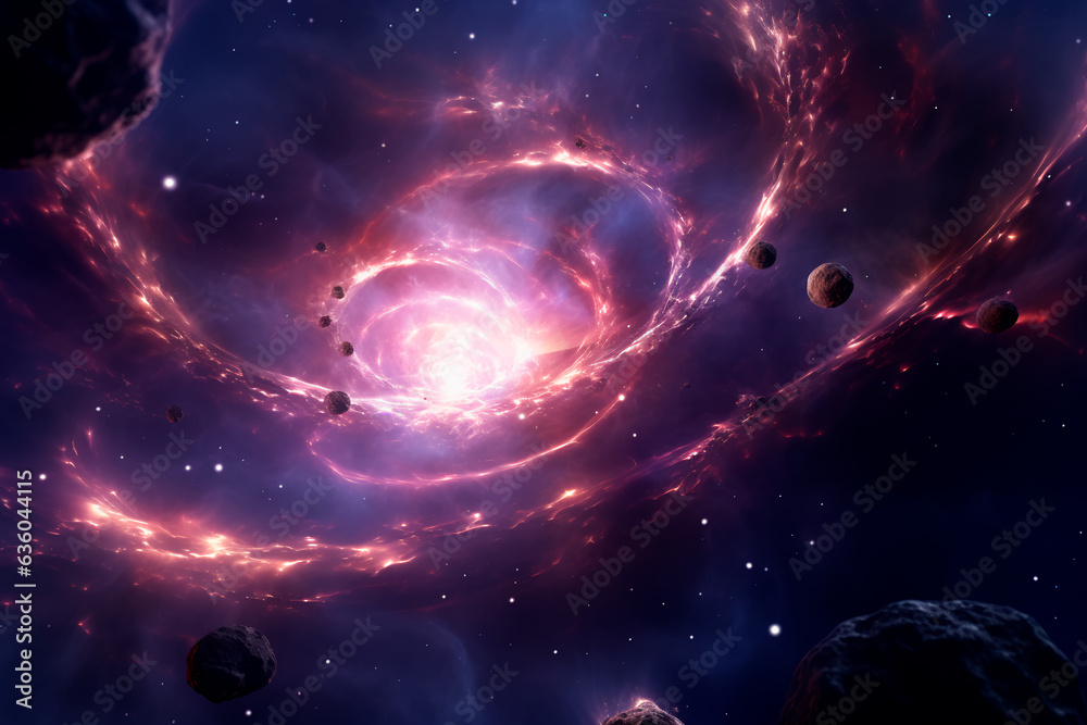 Obraz premium The biggest Quasar in the Universe, MegaMassive Quasar, dark Quasar