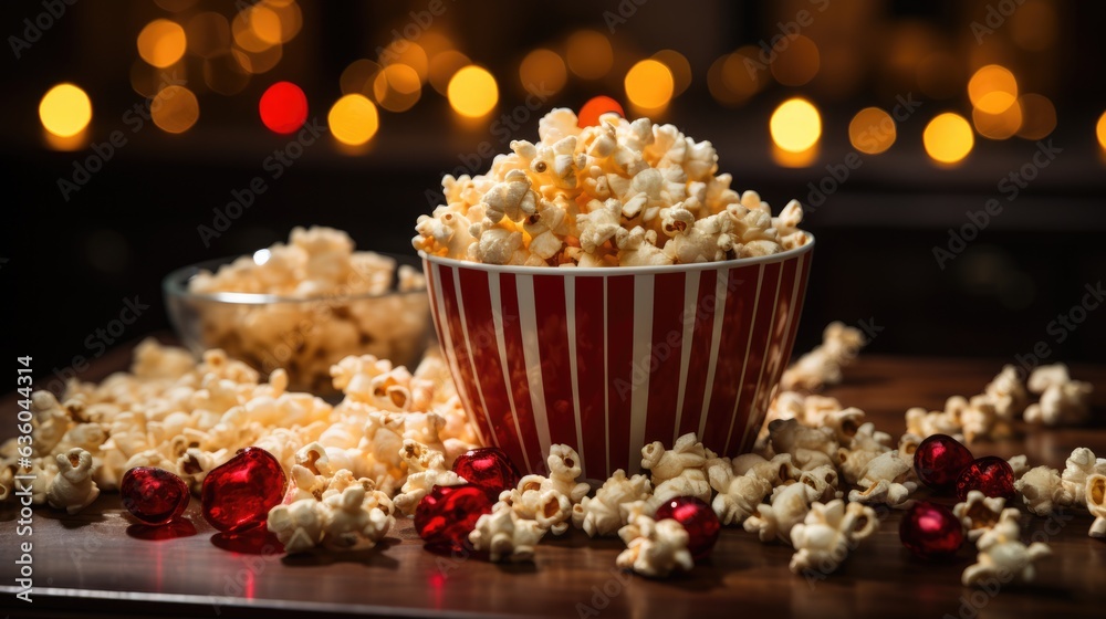 Movie Lovers we love film - Christmas themed stock photo Movie Lovers we love film - Christmas themed stock photo