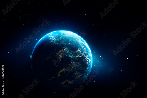Dark Space  the Earth on a full screen  Geostorm on the Earth  the end of the Universe