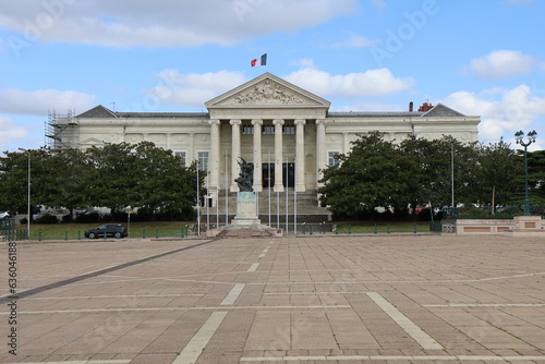 Le palais de justice, vue de l'extérieur, ville de Angers, département du Maine et Loire, France