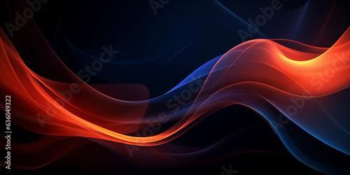 Chromatic Fluidity  Abstract Illustration with Expressive Lines and Vibrant Aesthetic. AI