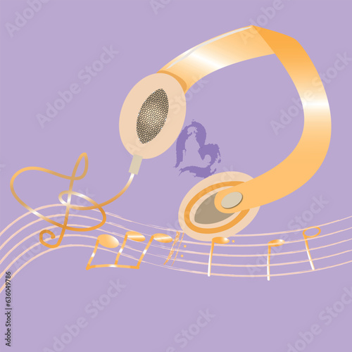 cartoon version of yellow headphones