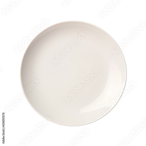A grungy transparent background with an empty white plate emphasizing food and ingredients