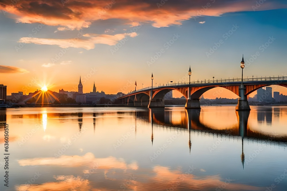 bridge at sunset