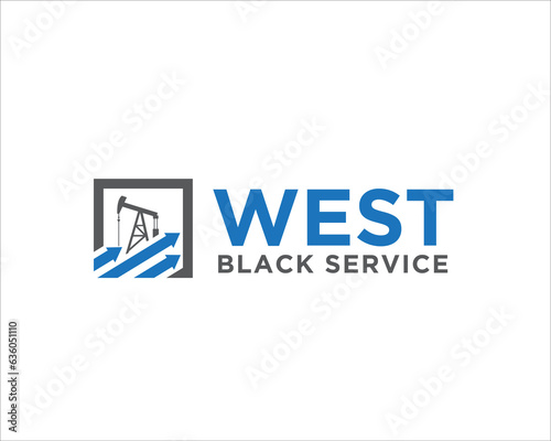 oil mining pump business logo designs simple modern for business logo