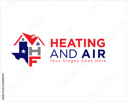 h f texas heating and air service logo