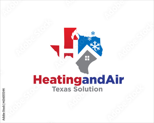 h  a texas heating and air service logo designs simple modern for construction service