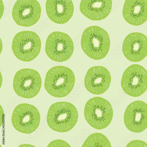 Seamless Colorful kiwi Pattern. Seamless pattern of kiwi in colorful style. Add color to your digital project with our pattern!
