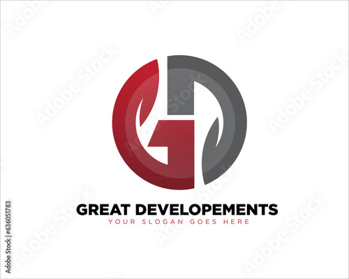 Free Download g d nature logo designs simple modern for business logo - GFXLoad