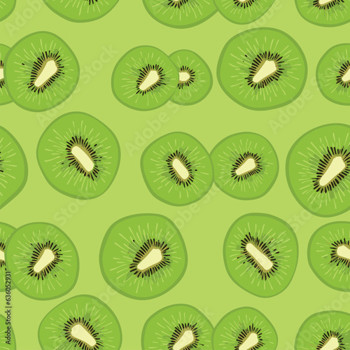 Seamless Colorful kiwi Pattern. Seamless pattern of kiwi in colorful style. Add color to your digital project with our pattern!