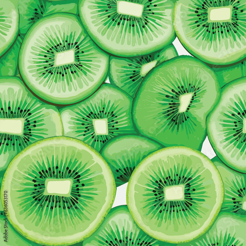 Seamless Colorful kiwi Pattern. Seamless pattern of kiwi in colorful style. Add color to your digital project with our pattern!