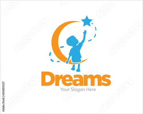 dreams child education logo designs for school logo