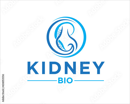 kidney dna circle logo designs for medical service logo