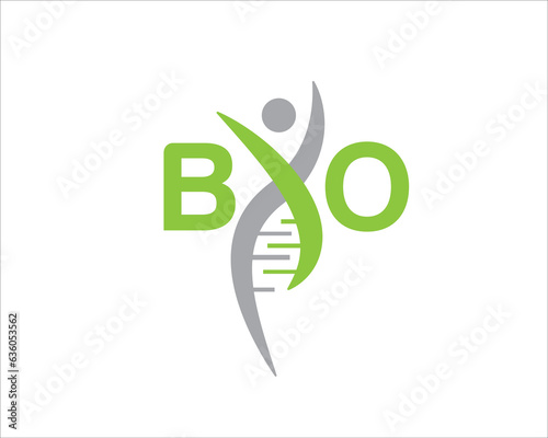 bio gene logo designs simple for medical or laboratory logo designs photo