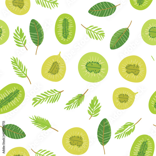 Seamless Colorful kiwi Pattern. Seamless pattern of kiwi in colorful style. Add color to your digital project with our pattern 