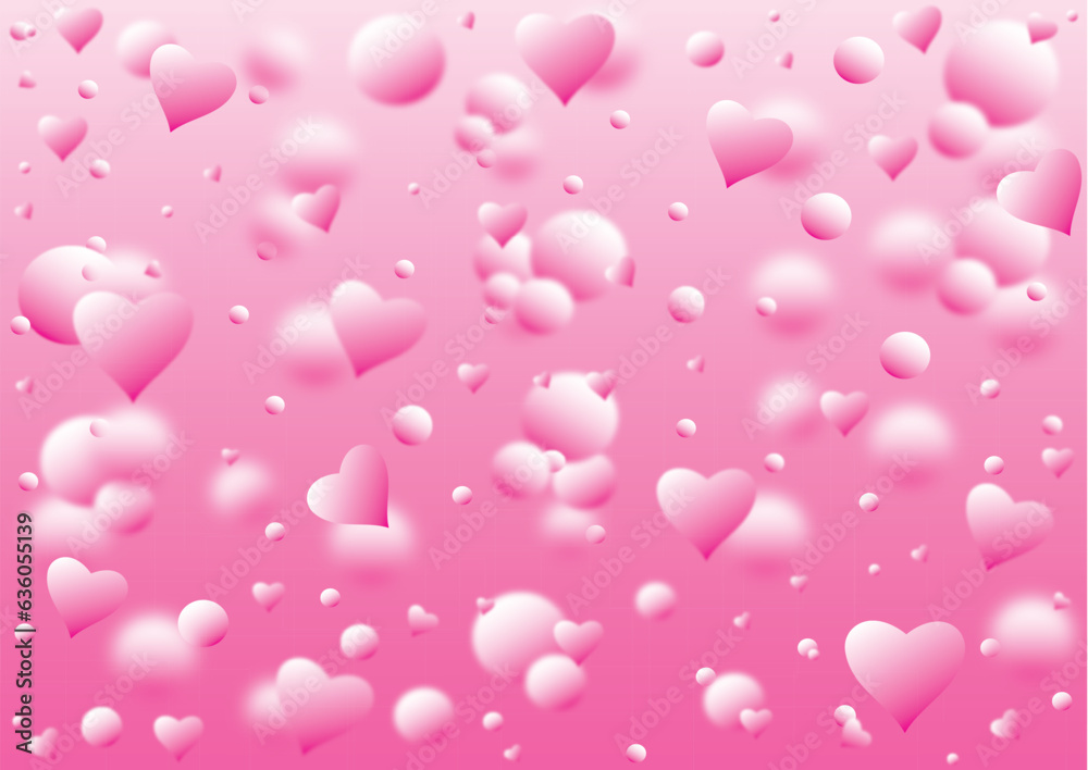 Valentine patterned hearts background. Valentine's day. Vector. Valentine heart pink background. Vector illustration for your design.